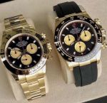 Gold Rolex Daytona Swiss 4130 Replica Watches From Noob Factory